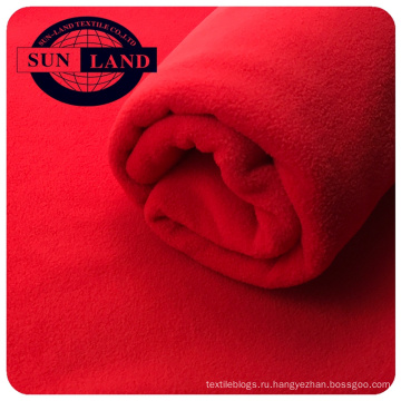 100% полиэстер микро анти пиллинг теплая флис две стороны щеткой для зимней одежды ткани
